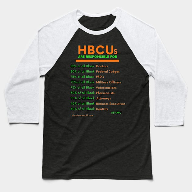 HBCUs are responsible for... FAMUly Baseball T-Shirt by BlackMenStuff